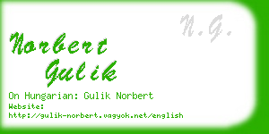 norbert gulik business card
